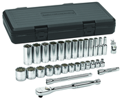 30 Piece - 3/8" Drive - 12 Point - Socket & Ratchet Set SAE - All Tool & Supply