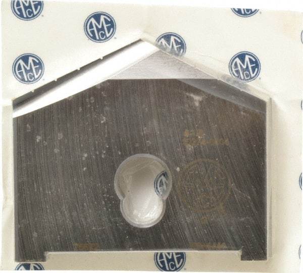 Allied Machine and Engineering - 4-1/8" Diam x 7/16" Thick, Seat Code G, 130° Included Angle Spade Drill Insert - Uncoated Powdered Metal, Powdered Metal, Series G - All Tool & Supply