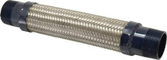 Mason Ind. - 1-1/2" Pipe, Braided Stainless Steel Single Arch Hose Pipe Expansion Joint - 12" Long, 430 Max psi, Male NPT - All Tool & Supply