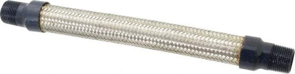 Mason Ind. - 3/4" Pipe, Braided Stainless Steel Single Arch Hose Pipe Expansion Joint - 12" Long, 700 Max psi, Male NPT - All Tool & Supply