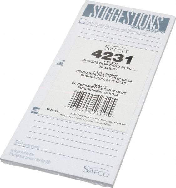 Safco - Suggestion Box Refill Cards - For Use with Suggestion Box - All Tool & Supply