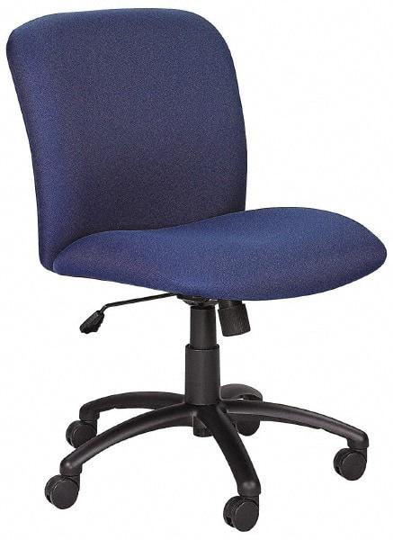 Safco - Mid Back Chair - 22-1/2" Wide x 20-3/4" Deep, Polyester Seat, Black - All Tool & Supply