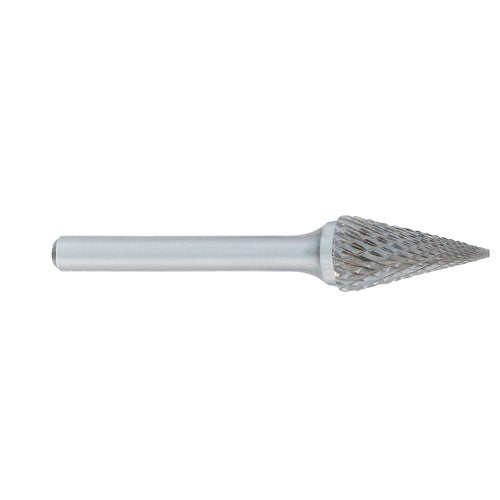 ‎SM-2 -1/4 × 3/4 LOC × 1/4 Shank × 2 OAL Pointed Tree Carbide Medium Tough Cut Burr - All Tool & Supply