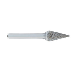 ‎SM-1 -1/4 × 1/2 LOC × 1/4 Shank × 2 OAL Pointed Tree Carbide Medium Tough Cut Burr - All Tool & Supply