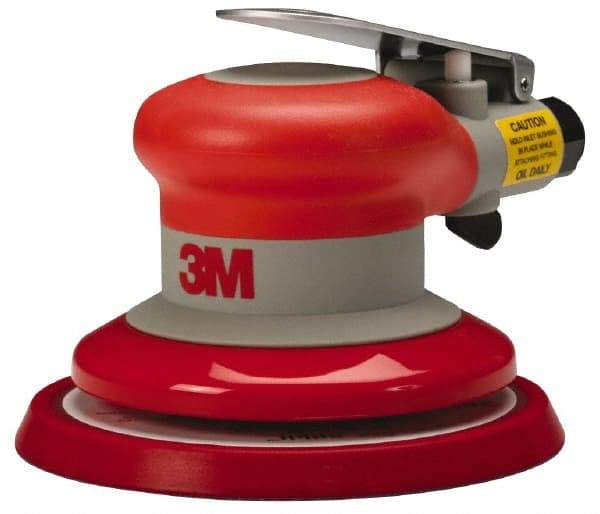 3M - 12,000 OPM, 17 CFM Air Consumption, 90 psi Air Pressure, Palm Air Orbital Sander - Round Pad, 3/8" Inlet - All Tool & Supply