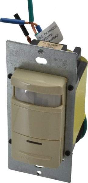 Leviton - 2,100 Square Ft. Coverage, Infrared Occupancy Sensor Wall Switch - 800 at 120 V Incandescent, 1,200 at 120 V and 2,700 at 277 V Fluorescent, 120 to 277 VAC, Ivory - All Tool & Supply