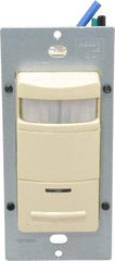 Leviton - 2,100 Square Ft. Coverage, Infrared Occupancy Sensor Wall Switch - 1,800 at 120 V Incandescent, 1,800 at 120 V and 2,700 at 277 V Fluorescent, 120 to 277 VAC, Ivory - All Tool & Supply