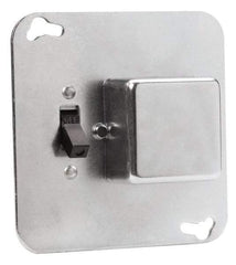 Cooper Bussmann - 125 VAC, Indicating Fuse Cover - For Use with 4 Inch Square Boxes, FUSTAT Plug Fuses and FUSTRON Plug Fuses - All Tool & Supply