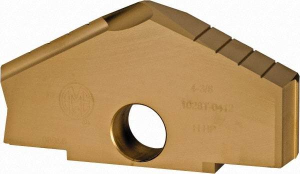 Allied Machine and Engineering - 4-3/8" Diam x 11/16" Thick, Seat Code H, 130° Included Angle Spade Drill Insert - TiN Coated, High Speed Steel, Series H - All Tool & Supply