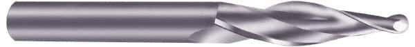 Onsrud - 1/4" Cutting Diam x 2" Length of Cut, 2 Flute, Upcut Spiral Router Bit - Uncoated, Right Hand Cut, Solid Carbide, 4" OAL x 1/2" Shank Diam, Ball End Taper - All Tool & Supply