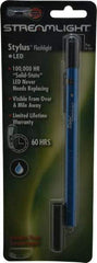 Streamlight - White LED Bulb, Mini Flashlight - Blue Aluminum Body, 3 AAAA Alkaline Batteries Included - All Tool & Supply