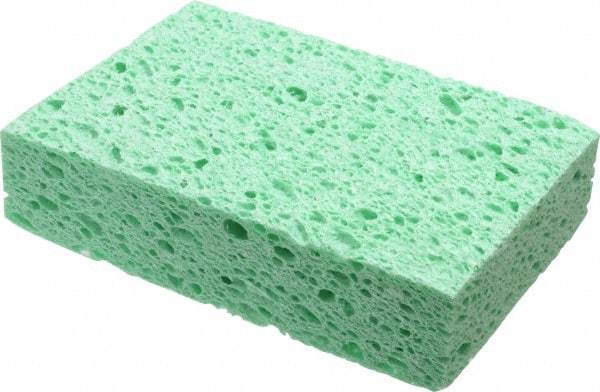 Made in USA - 6" Long x 3-1/2" Wide x 1" Thick Sponge/Scouring Pad - Medium-Duty, Green - All Tool & Supply