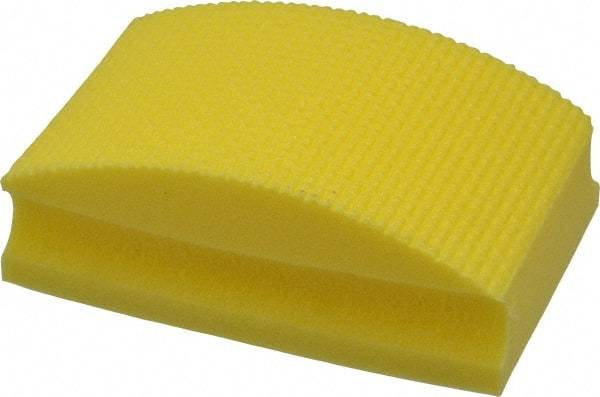 AMPLEX - Super Fine Grade, 400 Grit, Diamond Hand Pad - Yellow, 2-1/8" Wide x 3-1/2" Long x 1-1/2" Thick, Coated - All Tool & Supply