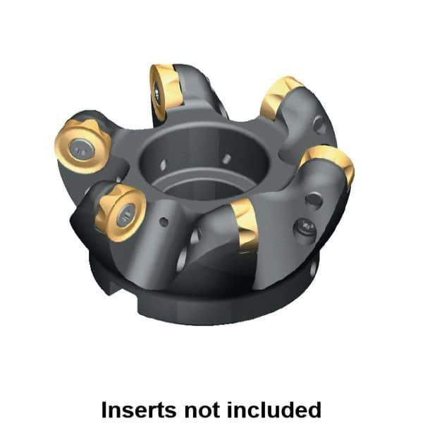 Kennametal - 3-1/4" Cut Diam, 3/8" Max Depth, 1-1/4" Arbor Hole, 6 Inserts, RCGT 64... Insert Style, Indexable Copy Face Mill - 18,000 Max RPM, 2 High, Through Coolant, Series KSRM - All Tool & Supply