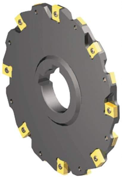 Kennametal - Arbor Hole Connection, 1/4" Cutting Width, 19/32" Depth of Cut, 3" Cutter Diam, 1" Hole Diam, 8 Tooth Indexable Slotting Cutter - 90° LN Toolholder, LNE 1240... Insert - All Tool & Supply