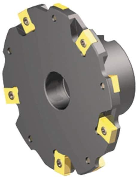 Kennametal - Shell Mount Connection, 5/16" Cutting Width, 0.56" Depth of Cut, 2-1/2" Cutter Diam, 3/4" Hole Diam, 6 Tooth Indexable Slotting Cutter - 90° LN Toolholder, LNE 1245... Insert - All Tool & Supply