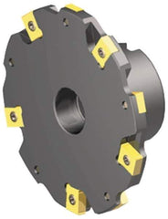 Kennametal - Shell Mount Connection, 1/4" Cutting Width, 0.56" Depth of Cut, 2-1/2" Cutter Diam, 3/4" Hole Diam, 6 Tooth Indexable Slotting Cutter - 90° LN Toolholder, LNE 1240... Insert - All Tool & Supply