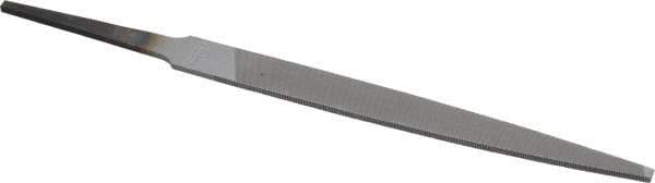 Nicholson - 4" Long, Smooth Cut, Mill American-Pattern File - Single Cut, 5/64" Overall Thickness, Tang - All Tool & Supply