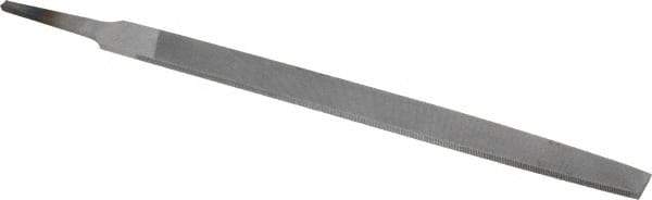 Nicholson - 8" Long, Second Cut, Mill American-Pattern File - Single Cut, 9/64" Overall Thickness, Tang - All Tool & Supply