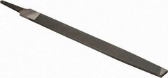 Nicholson - 8" Long, Smooth Cut, Mill American-Pattern File - Single Cut, 9/64" Overall Thickness, Tang - All Tool & Supply