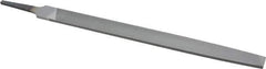 Nicholson - 10" Long, Second Cut, Mill American-Pattern File - Single Cut, 1-1/64" Overall Thickness, Tang - All Tool & Supply