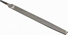 Nicholson - 10" Long, Smooth Cut, Mill American-Pattern File - Single Cut, 11/64" Overall Thickness, Tang - All Tool & Supply