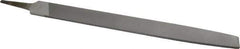 Nicholson - 14" Long, Smooth Cut, Mill American-Pattern File - Single Cut, 1/4" Overall Thickness, Tang - All Tool & Supply