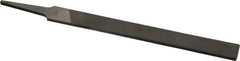 Nicholson - 6" Long, Second Cut, Flat American-Pattern File - Double Cut, 5/32" Overall Thickness, Tang - All Tool & Supply