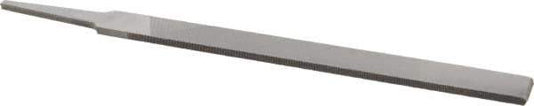 Nicholson - 6" Long, Smooth Cut, Flat American-Pattern File - Double Cut, 5/32" Overall Thickness, Tang - All Tool & Supply