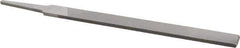 Nicholson - 6" Long, Smooth Cut, Flat American-Pattern File - Double Cut, 5/32" Overall Thickness, Tang - All Tool & Supply