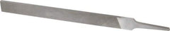 Nicholson - 8" Long, Smooth Cut, Flat American-Pattern File - Double Cut, 13/64" Overall Thickness, Tang - All Tool & Supply