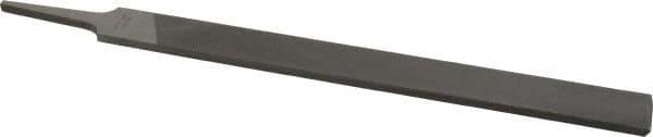 Nicholson - 10" Long, Second Cut, Hand American-Pattern File - Double Cut, 1/4" Overall Thickness, Tang - All Tool & Supply