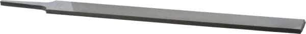 Nicholson - 10" Long, Smooth Cut, Flat American-Pattern File - Double Cut, 1/4" Overall Thickness, Tang - All Tool & Supply