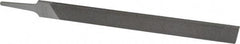 Nicholson - 12" Long, Second Cut, Flat American-Pattern File - Double Cut, 9/32" Overall Thickness, Tang - All Tool & Supply