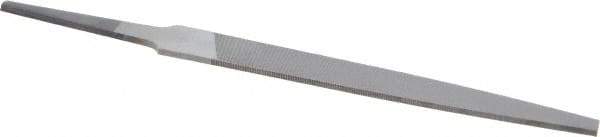 Nicholson - 4" Long, Smooth Cut, Flat American-Pattern File - Double Cut, 3/32" Overall Thickness, Tang - All Tool & Supply