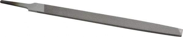 Nicholson - 10" Long, Second Cut, Flat American-Pattern File - Double Cut, 11/64" Overall Thickness, Tang - All Tool & Supply