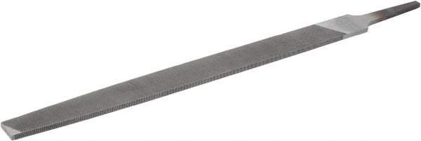 Nicholson - 10" Long, Smooth Cut, Flat American-Pattern File - Double Cut, 1/4" Overall Thickness, Tang - All Tool & Supply