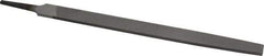 Nicholson - 12" Long, Second Cut, Flat American-Pattern File - Double Cut, 9/32" Overall Thickness, Tang - All Tool & Supply