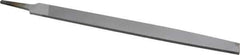 Nicholson - 12" Long, Smooth Cut, Flat American-Pattern File - Double Cut, 9/32" Overall Thickness, Tang - All Tool & Supply