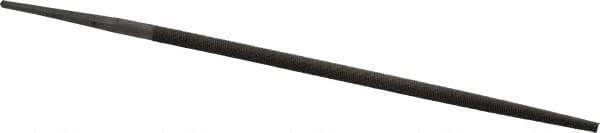 Nicholson - 8" Long, Second Cut, Round American-Pattern File - Single Cut, Tang - All Tool & Supply