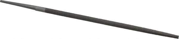 Nicholson - 8" Long, Smooth Cut, Round American-Pattern File - Single Cut, Tang - All Tool & Supply