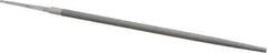 Nicholson - 10" Long, Smooth Cut, Round American-Pattern File - Single Cut, Tang - All Tool & Supply