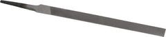 Nicholson - 6" Long, Smooth Cut, Half Round American-Pattern File - Single, Double Cut, 11/64" Overall Thickness, Tang - All Tool & Supply