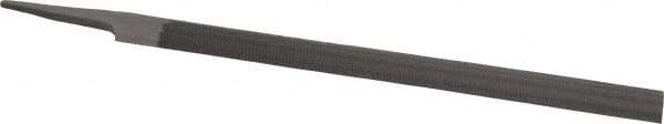 Nicholson - 12" Long, Second Cut, Half Round American-Pattern File - Double Cut, 0.3438" Overall Thickness, Tang - All Tool & Supply