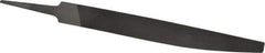 Nicholson - 6" Long, Second Cut, Knife American-Pattern File - Double Cut, 5/32" Overall Thickness, Tang - All Tool & Supply