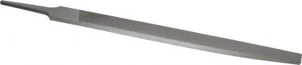 Nicholson - 8" Long, Second Cut, Knife American-Pattern File - Double Cut, 3/16" Overall Thickness, Tang - All Tool & Supply