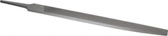 Nicholson - 8" Long, Second Cut, Knife American-Pattern File - Double Cut, 3/16" Overall Thickness, Tang - All Tool & Supply