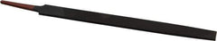 Simonds File - 8" Long, Smooth Cut, Flat American-Pattern File - Double Cut, 7/32" Overall Thickness, Tang - All Tool & Supply