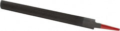 Simonds File - 10" Long, Half Round American-Pattern File - Single, Double Cut, 9/32" Overall Thickness, Tang - All Tool & Supply