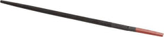 Simonds File - 8" Long, Smooth Cut, Round American-Pattern File - Double Cut, 5/16" Overall Thickness, Tang - All Tool & Supply